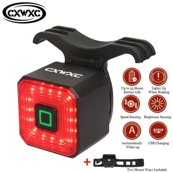 CXWXC Road Bike Intelligentne Ohutuse Taillight MTB Öö Jalgrattasõit USB-Laadimine Tagumine Tuli Jalgratta Smart Auto Piduri-Sensing Flash Lamp