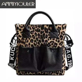 Annmouler Suure Mahutavusega Naiste Käekott Rahakott Leopard Segast Õlakott Kvaliteetne Kott Mood Crossbody Kott