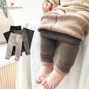 Vastsündinud Baby Girl Puuvillane Fliis Sees Legging Pant Imiku Väikelapse Soe Pingeline Pant Kevad Sügis Talvel Pükste Beebi Riided