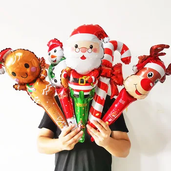 10tk jõulupidu Õhupallid Jõuluvana Streik Kinni Ballon Lumememm Candy Cane Happy New Year Häid Jõule Teenetemärgi