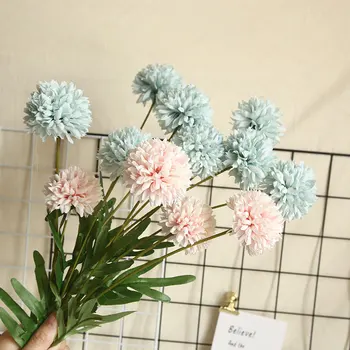 4 Pead tehislilled Ping pong chrysanthemum Jaoks Pulmapidu Teenetemärgi Lille õie artificielle flores artificiales