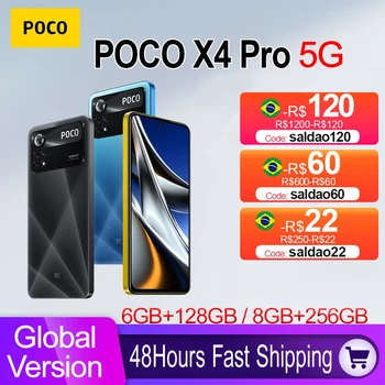 Globaalne Versioon POCO X4 Pro 5G Nutitelefon Snapdragon 695 128GB/256GB 108MP Kaamera 120Hz AMOLED Ekraan 67W Turbo Laadimine NFC