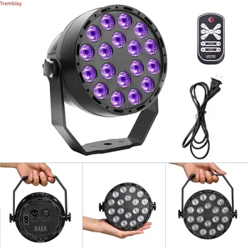 18 LED-UV-valgustuse mõju Professionaalne Lava Valgus Disko DJ Projektor Masin Pool Juhtmevaba Kaugjuhtimispult