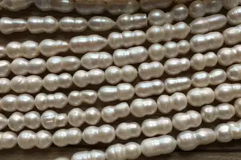Tõeline AAA Looduslik Pärl 20mm valge peanut barokk magevee pärl lahti helmed DIY kingitus ühte suunda Auguga U. 1mm 37CM 15