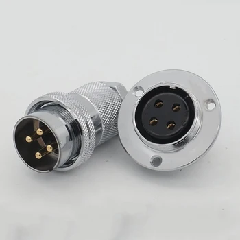 ZHQCN DF30 30MM Auto Võimsus Pesa 2 4 5 6 7 8 10 Pin Veekindel Vahesein Adapter Industrial LED Male Plug Female Pesa