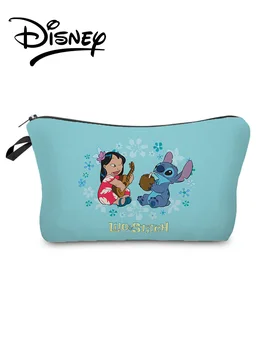 Disney Lilo & Stitch Prindi Kosmeetika-Kotid Armas Laps Cartoon Candy Korraldaja Kott Sinine Pouchs Kott Naiste Meik Kott Kohandatud Muster