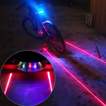 Jalgratta Laser Tuled Veekindel Bike Taillight Jalgrattasõit LED Vilkuv Lamp Saba Taga Hele Mägi MTB Öö Ohutus Hoiatus