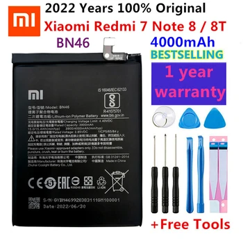 100% Originaal Akut BN46 Jaoks Xiaomi Redmi Note8 Tähele, 8T 8 Redmi 7 Redmi7 Tõeline Telefoni Aku 4000mAh Tasuta Tööriistad