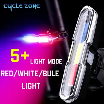 3 Värvi Kiiver LED 5 Režiimid Esitulede 110 Luumenit USB Jalgratta Lamp tagatuled Taskulamp, Jalgratta Tagumine Tuli Töötab Rattasõit