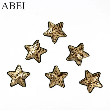 10tk/palju Triikraud Ehitud Gold Star Plaastrid Tikandid Riided Appliqued Diy Kleepsud Õmblemine Motiivi Embleemi Kott Mütsid Teksad