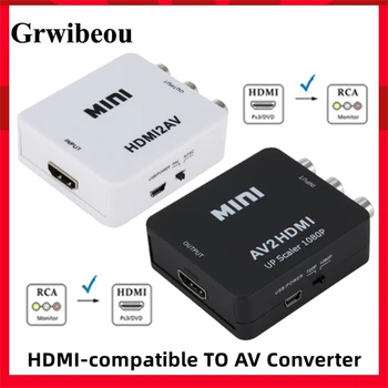 HDMI-ühilduvate, ET AV Converter RCA CVSB L/R Video Converter Box HD 1080P Video Scaler Komposiit Adapter Toetab NTSC PAL Väljund