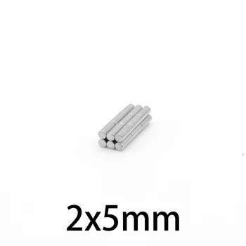 100~2000pcs 2x5mm Võimsad Magnetid Plaadi 2mm x 5mm Püsiv Väike Ümmargune Magnet 2x5 Õhuke Neodüüm Magnet Tugevad 2*5 mm