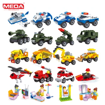 MEOA Mini Auto ehitusplokid City Politsei -, Tuletõrje-Inseneri Veoauto Sõbrad, Tüdruk, Tellised, Lapsed, Haridus Mänguasjad Lastele