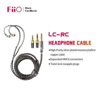 FiiO LC-RC kõrvaklappide MMCX kaabel Kõrge Puhtusastmega hõbetatud monokristallilised vask swappable pistik