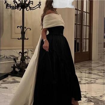 Eightree Must Valge Vintage Õhtukleidid Abendkleider Dubai Olkaimeton Plekk Pikk Rüüdes De Soirée Kleidid Naistele 2023
