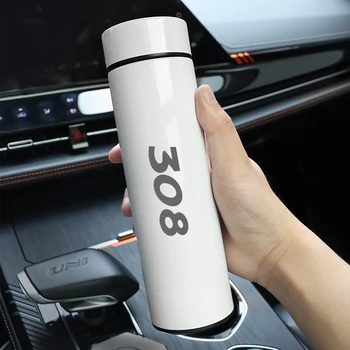 500ML Smart Digital Termosed Cup Peugeot 308 Intelligentne näidik vee pudel isolatsioon vaakum termospullo