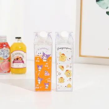 500ML Kawaii Sanrioed Anime Hello Kittys Minu Meloodia, Kuromi piimapakki Cup Suvel Läbipaistev Suure Mahutavusega Kaasaskantav Mahla Box