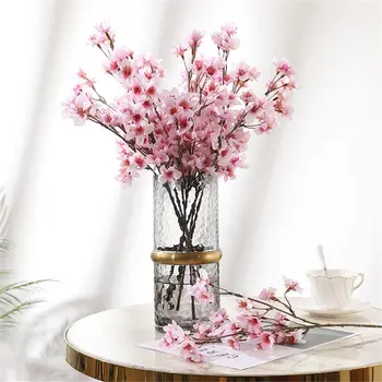 Kunstlik Roosa Lill Cherry Blossom Kimp Simulatsiooni Branch Sakura Võltsitud Lille Pulmad Decor DIY Rekvisiidid Pool Ornament