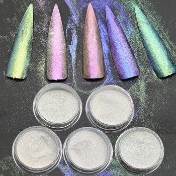 Kameeleon Sillerdav Küünte Glitter Pulbrid, Aurora Peegel Mõju Nail Art Chrome ' I Pigment Tolmu Sümfoonia Pärlmutterläiget Tekitavad Küünte Kaunistamiseks