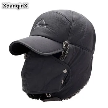 XdanqinX Meeste Kõrva Kaitse Nägu Pommitaja Mütsid Paksem Plus Velvet Soe Naiste Talvine Müts Seista Lumi Mees Luu ühise Põllumajanduspoliitika Ski Müts