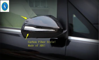 Soojendatav Tarvikud Pool Ust Rearview Mirror Cover Sisekujundus Jaoks Mercedes-Benz V Klass V260 W447 2014 - 2021 Chrome / Carbon Fiber