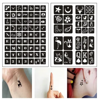 Väike Henna Tattoo Šabloonid Naiste Tüdruk, Sõrmed, Käed Jalg araabia Lill, Liblikas Korduvkasutatavad Glitter Pen Maali Šabloonid