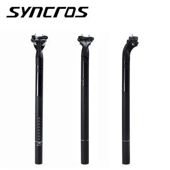 Syncros Matt Black Full Carbon Fiber Seatpost 27.2/30.8/31.6 mm MTB/Road Bike Istme Post Pikkus 350/400 mm Seat Tube Bike Osad