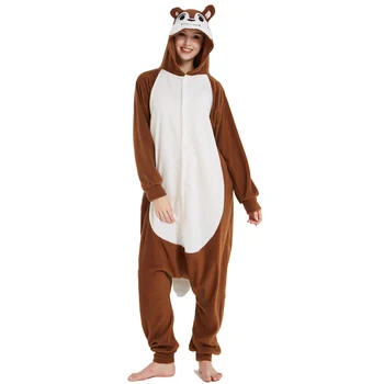 Orav Kigurumi Pidžaama Loomade Sleepwear Chipmunk Onesie Täiskasvanutele Halloweeni Karneval Pool Cosplay Kostüüm Pyjama Sünnipäeva