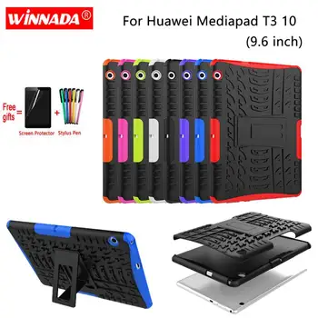 Näiteks Huawei Mediapad T3 10 juhul T3 9.6 AGS-L09 AGS-L03 AGS-W09 Armor juhul Tablett TPÜ+PC Põrutuskindel Seista Kate +pen+Film