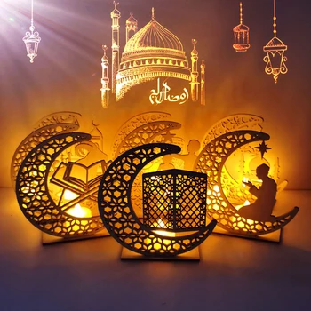 EID Puidust Ripats Eid Mubarak Ramadan Teenetemärgi Kodus Islami Moslemi Pool Decor Kareem Ramadan Ja Eid Decor Eid AL Adha