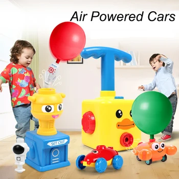 Air Power Õhupalli Auto Mänguasi Inertsiaalsed Võimsus Õhupalli käivitaja Haridus Teadus Katse Puzzle Fun Mänguasjad Lastele