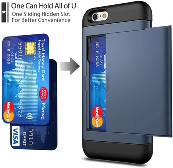 Lükanduks Peidetud Tasku Card Slots Anti-Scratch Case For iPhone 5 5s SE Juhul Kate iPhone se 2016 5 5s 5G 4.0