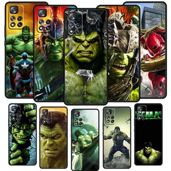 Hulk Marvel Avengers Puhul Xiaomi Redmi Lisa 11 11T 10 Pro 10S 9 9S 9T 8 8T 7 4G, 5G Pehme TPU Musta Telefoni Kate Core